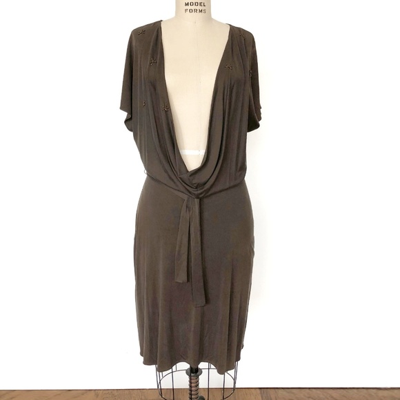 EDITTE - Deep Cowl Front Knit Dress - Picture 2 of 5